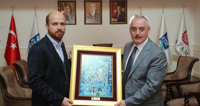 Bilal Erdoğan, Başkan Remzi Aydın'ı ziyaret etti