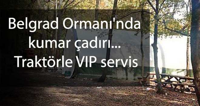 Belgrad Ormanı'nda kumar çadırı...