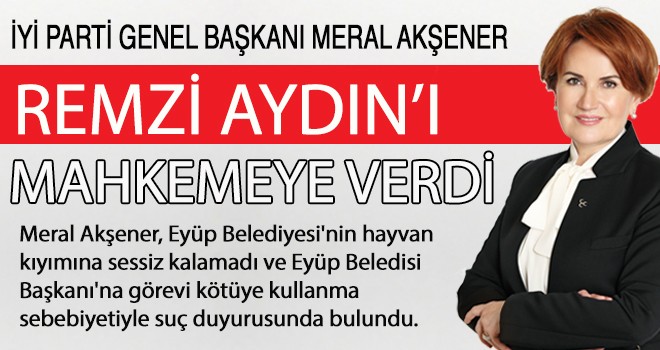 MERAL AKŞENER'DEN REMZİ AYDIN'A DAVA