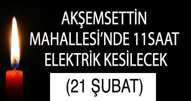 Akşemsettin Mahallesi'nde Elektrik Kesintisi