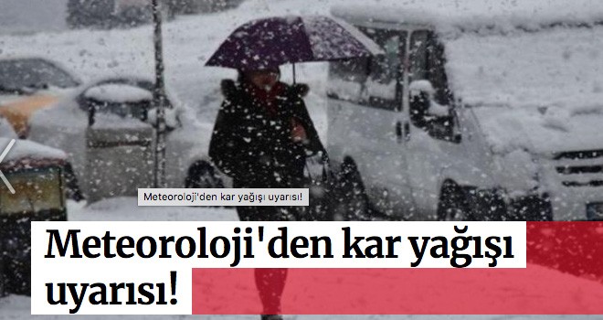 METEOROLOJİ'DEN KİRİTİK UYARI