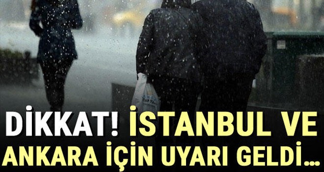 Meteoroloji’den İstanbul uyarı geldi…