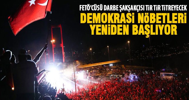 Cumhurbaşkanı Erdoğan, demokrasi nöbetine katılacak