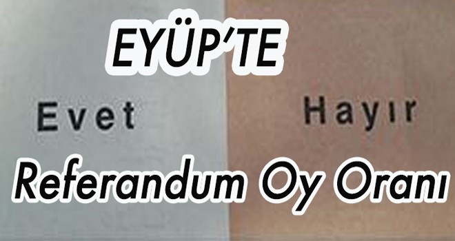 Eyüp'te evet hayır referandum oy oranları