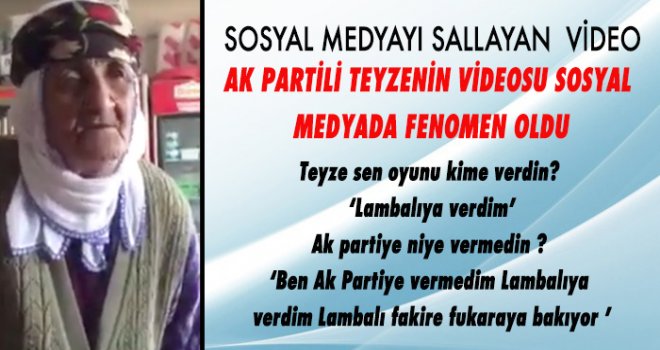 AK PARTİLİ TEYZE’NİN VİDEOSU SOSYAL  MEDYA DA FENOMEN OLDU