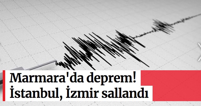 Marmara'da 5.4 büyüklüğünde deprem...