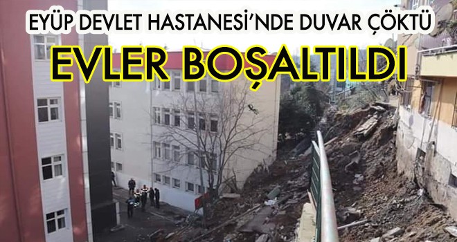 Çöken Duvardan Etkilenen Evler Boşaltıldı