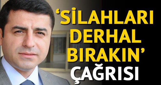 Demirtaş'tan silahları derhal bırakın çağrısı