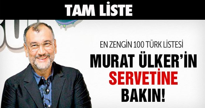 En Zengin 100 Türk listesi açıkland