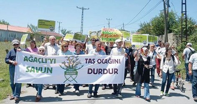 Eyüp Ağaçlı'da Taş Ocağı Tahribatına Tepki Büyük