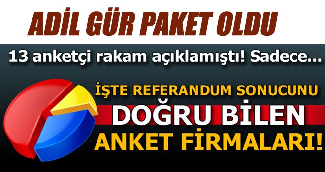 Referandum sonucunu doğru bilen anket firmaları...