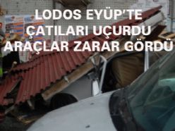 Lodos Eyüp?te Çatıları Uçurdu