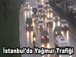 İstanbul'da yağmur trafiği