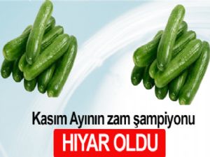 Kasım Ayının zam şampiyonu hıyar oldu