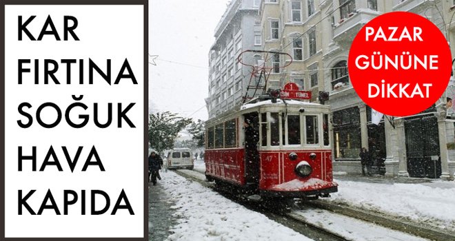 Kar, fırtına ve soğuk hava kapıda