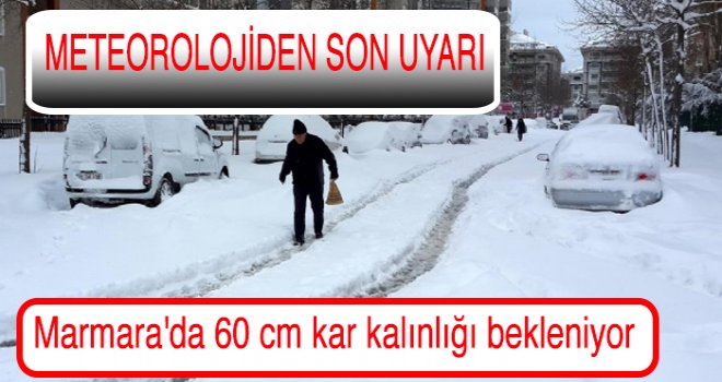 Marmara'ya yoğun kar yağışı geliyor