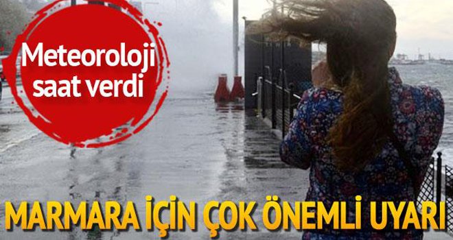 Meteoroloji'den Marmara için fırtına uyarısı