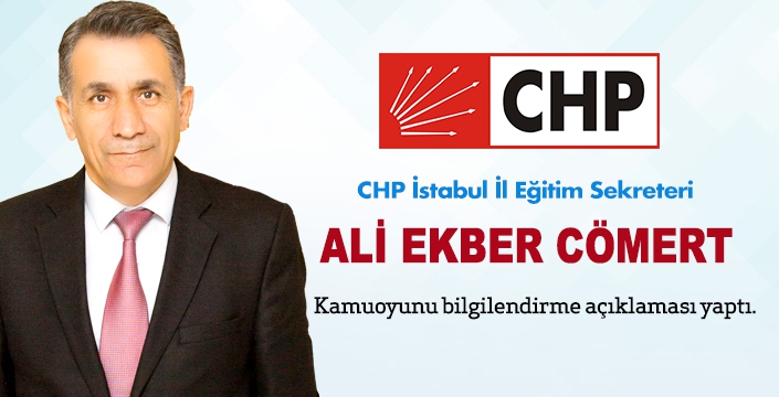 ALİ EKBER CÖMERT'TEN AÇIKLAMA