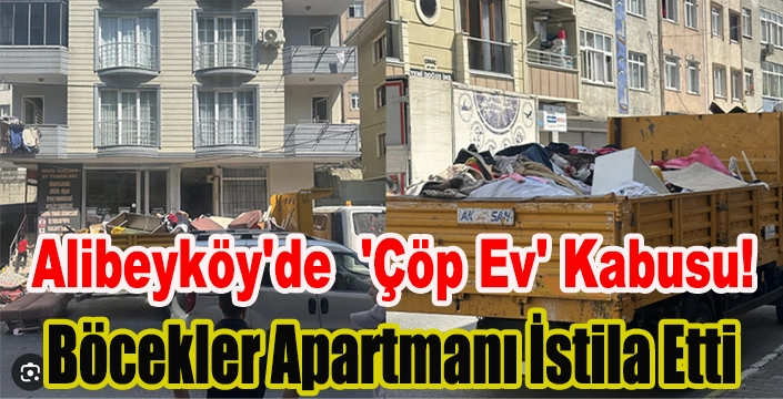 Alibeyköy'de 'Çöp Ev' Kabusu! Böcekler Apartmanı İstila Etti
