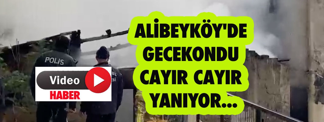 ALİBEYKÖY'DE GECEKONDU CAYIR CAYIR YANIYOR