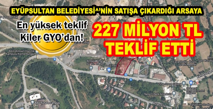 EN YÜKSEK TEKLİF KİLER GYO'DAN