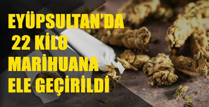 EYÜPSULTAN’DA  22 KİLO  MARİHUANA  ELE GEÇİRİLDİ  