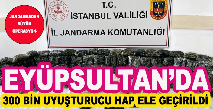 EYÜPSULTAN'DA 300 BİN UYUŞTURUCU HAP ELE GEÇİRİLDİ