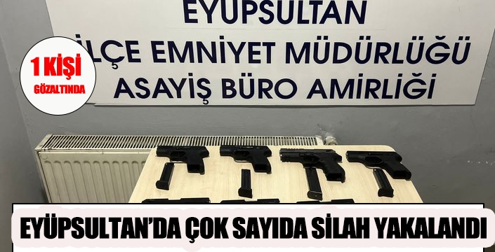 EYÜPSULTAN’DA ÇOK SAYIDA SİLAH YAKALANDI