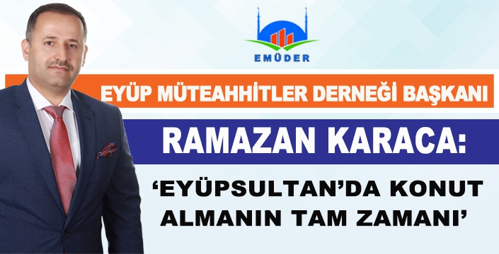 EYÜPSULTAN’DA KONUT ALMANIN TAM ZAMANI