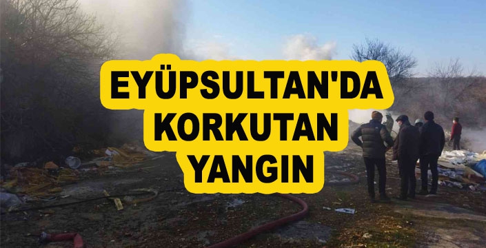 EYÜPSULTAN'DA KORKUTAN YANGIN