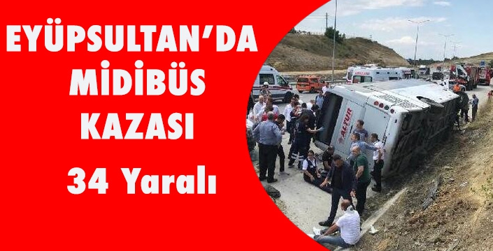 EYÜPSULTAN’DA MİDİBÜS KAZASI