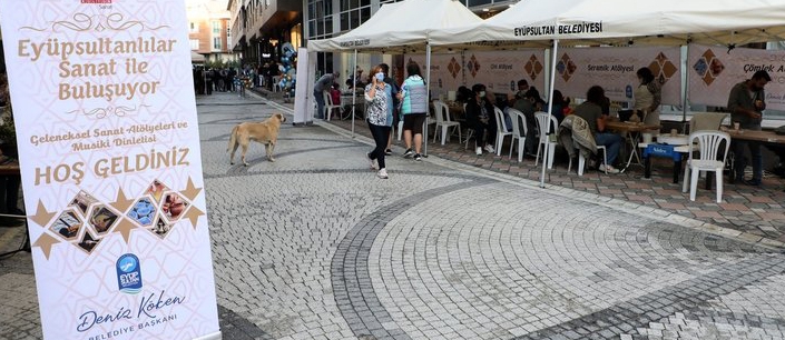 Göktürk'te sanat sokağı kuruldu