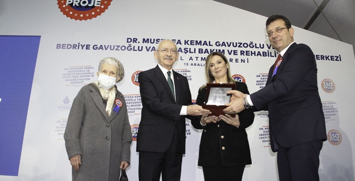 İBB GAVUZOĞLU YAŞLI BAKIM EVİ PROJESİ TEMEL ATMA TÖRENİNDE  EMEL BİLENOĞLUNA TEŞEKKÜR 