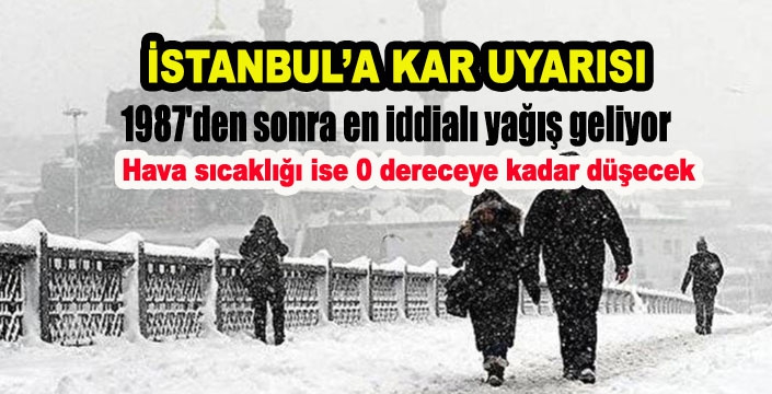 İSTANBUL’A KAR UYARISI