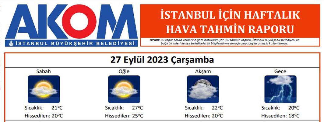 İSTANBUL’A YAĞMUR GELİYOR