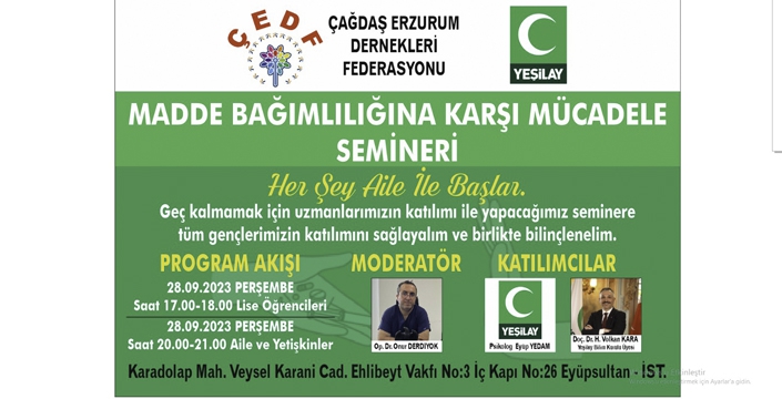 MADDE BAĞIMLILIĞINA KARŞI MÜCADELE SEMİNERİ