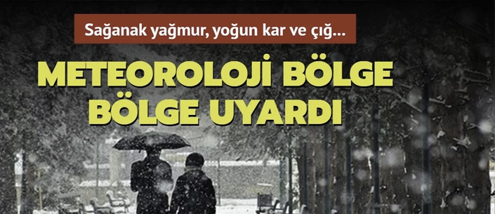 Sağanak yağmur ve yoğun kar var