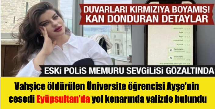 Üniversite öğrencisi Ayşe'nin cesedi Eyüpsultan'da yol kenarında valizde bulundu