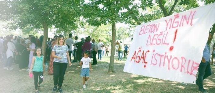 Yeşilpınar'daki  Parkın Yıkımına Tepki